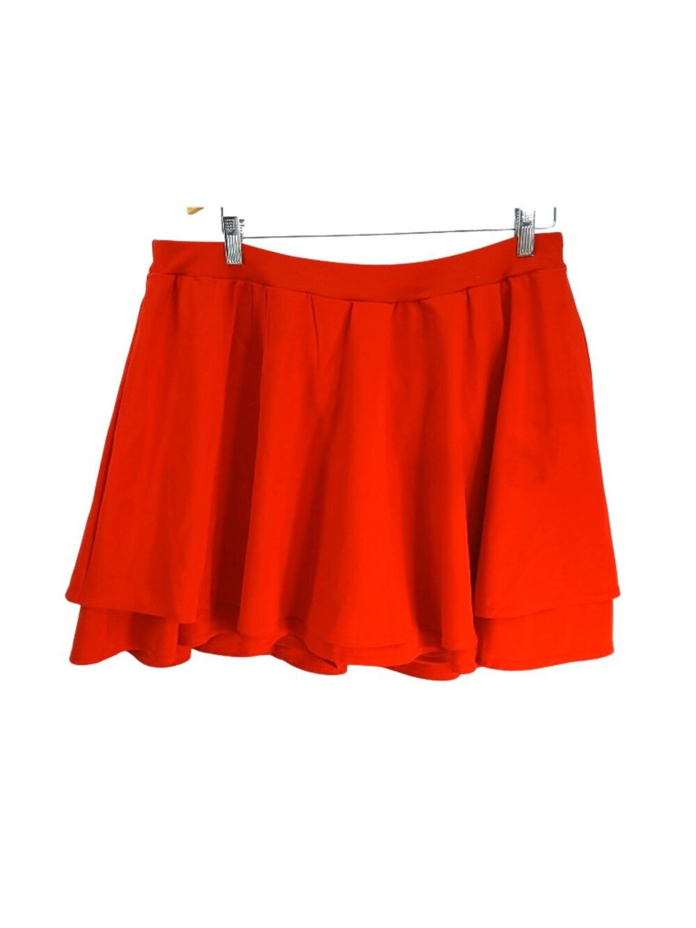Tru By Torrid Red Layered Skater Skirt Skort Size 2 2X Built In Shorts A Line